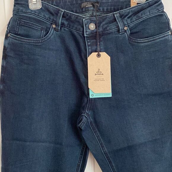 Prana Women's Buxton‎ Jean Deep Blue Size 8 NWT - Picture 3 of 9
